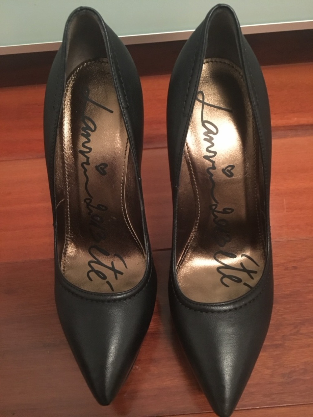 Lanvin Black Pointed Leather Pumps